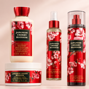 ست Japanese Cherry Blossom بث اند بادی ورکس 4 تکه