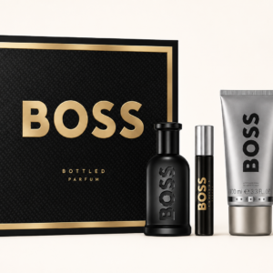 ست  کامل و لوکس مردانه Hugo Bossعطر پارفوم،عطر مسافرتی،ژل دوش معطر ​Hugo Boss Bottled Parfum 3Pcs Set 100ml Parfum + 10ml Parfum + 100ml S/Gel