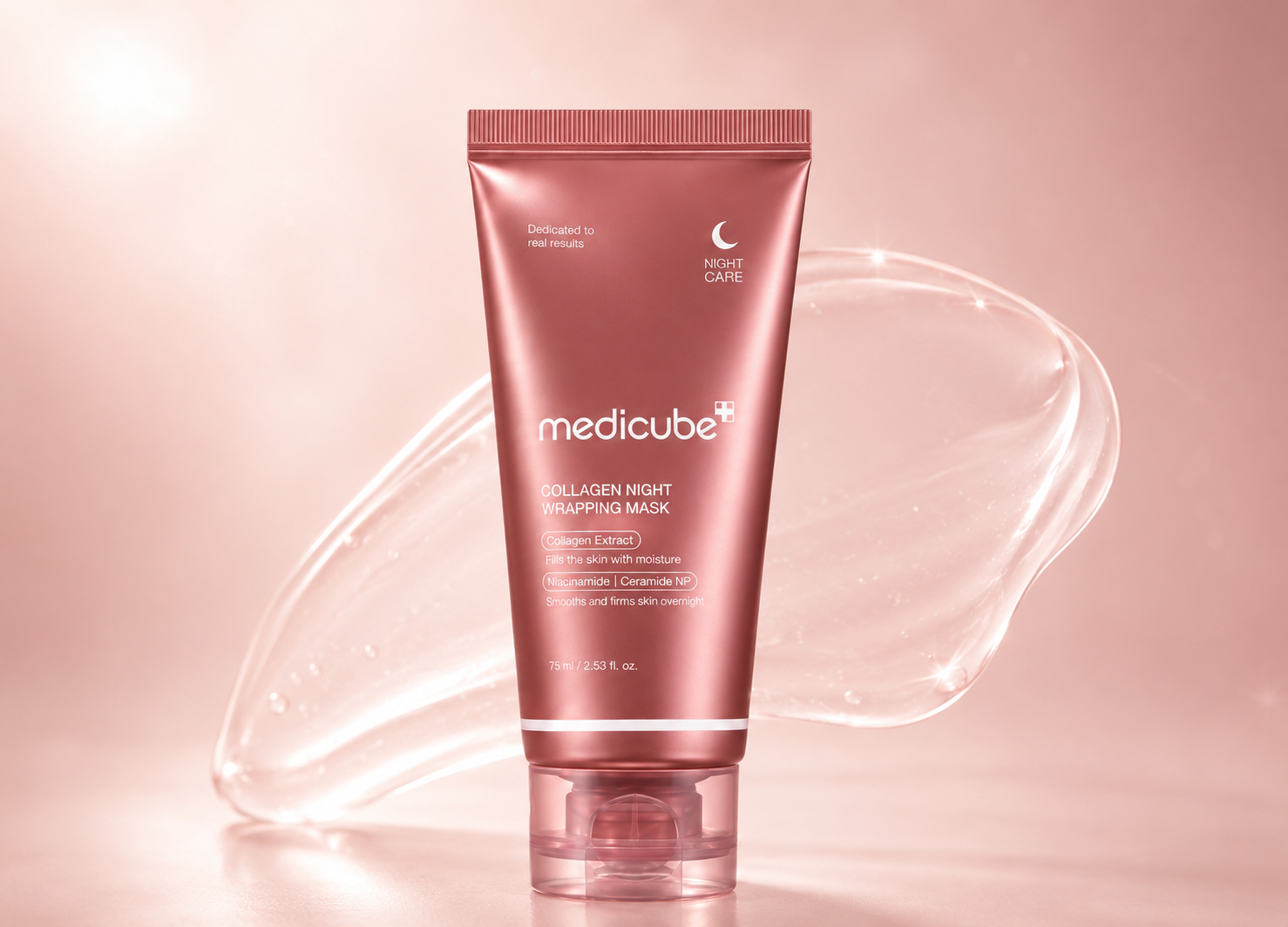 file_00000000fb7081f4910604f83cf06911 ماسک شب کلاژنMedicubeمدیکیوب مدل Collagen Night Wrapping Mask حجم ۷۵ میلیلیتر - تصویر 1
